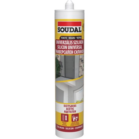 SOUDAL Univerzális szilikon fekete 280 ml