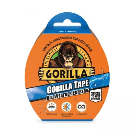 GORILLA TAPE ALL WEATHER EXTREME fekete 11m x 48mm extrém erős hőálló ragasztószalag