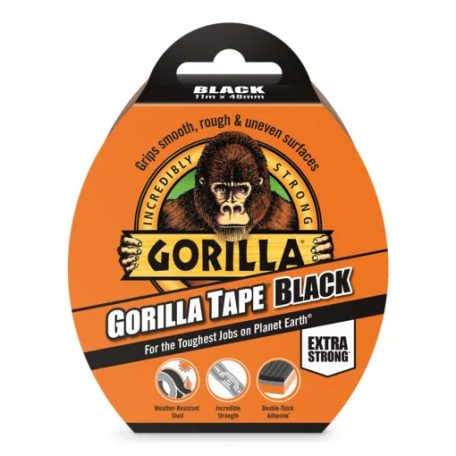 GORILLA TAPE BLACK fekete 11m x 48mm extra erős ragasztószalag