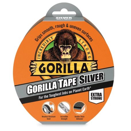 GORILLA TAPE SILVER ezüst 32m x 48mm extra erős ragasztószalag