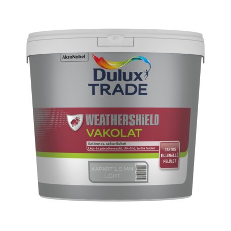 Dulux Trade Weathershield vékony vakolat 1,5 mm kapart 24 kg, light