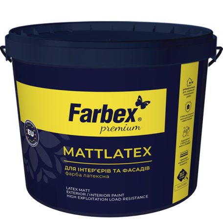 Farbex Mattlatex kültéri és beltéri falfesték 1,4 kg, fehér